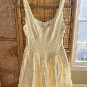 12th Tribe Kit White Drop Waist Mini Dress